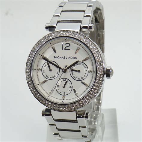 michael kors uhr damen silber parker|Silberne Michael Kors Damenuhren online .